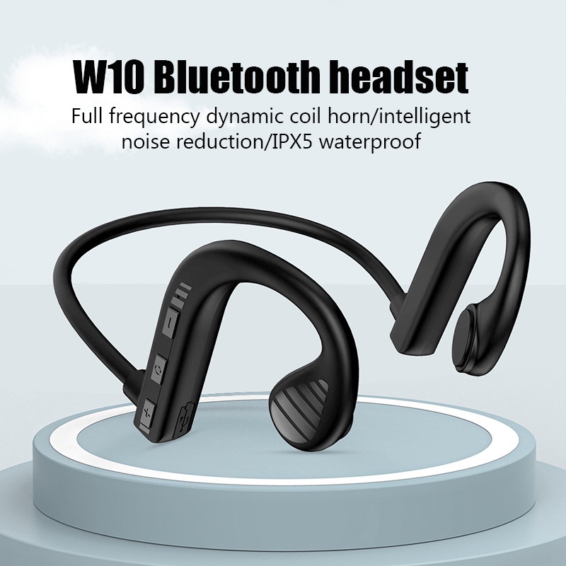 W10 ชุดหูฟังสเตอริโอไร้สาย บลูทูธ 5.2 กันน้ํา กันเหงื่อ สําหรับ Xiaomi iPhone Android