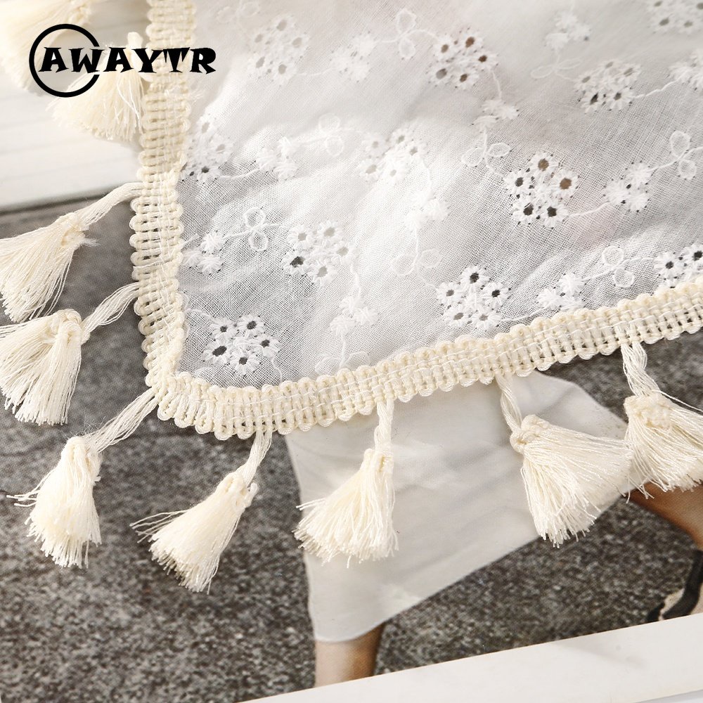 Awaytr ใหม่ ผีเสื้อ ดอกไม้ ที่คาดผม พู่ สามเหลี่ยม ผ้าพันคอผม สําหรับผู้หญิง ผ้าพันคอ เครื่องประดับผม