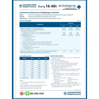 ⭐️กรุงเทพประกันสุขภาพ+อุบัติเหตุ รับอายุ 16 ถึง 60 ปีมี3แผน ราคาเริ่มต้น 9000 บาทต่อปี