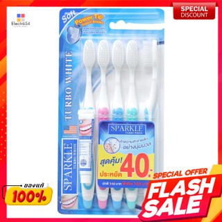 สปาร์คเคิล แปรงสีฟันเทอร์โบไวท์ 1 แพ็คSparkle Toothbrush Turbo White 1 Pack