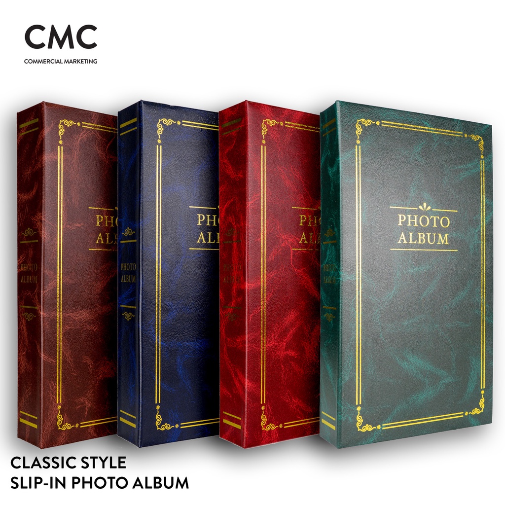 CMC อัลบั้มรูป แบบสอด 300 รูป ขนาด 4x6 (4R) สไตล์คลาสสิค CMC Classic Style Slip-in Photo Album 300 Photos 4x6 (4R)