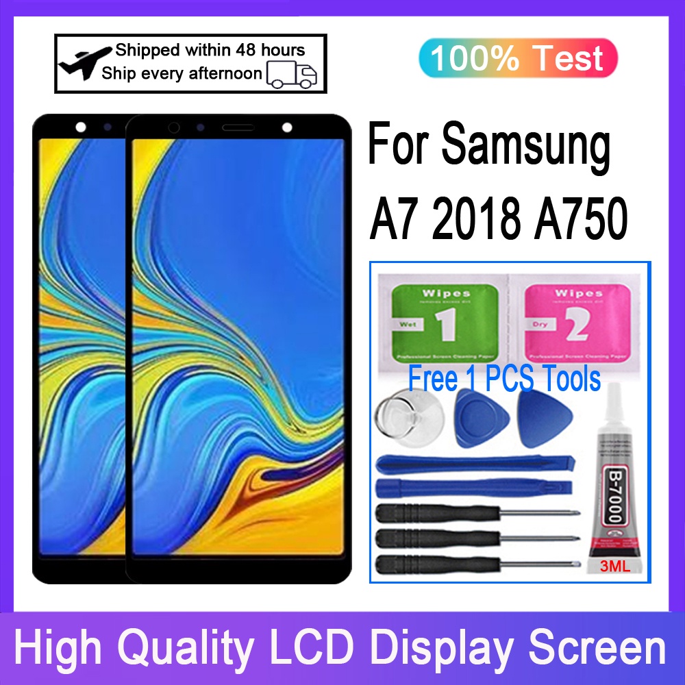 สําหรับ Samsung Galaxy A7 2018 A750 SM-A750F A750F A750GN จอแสดงผล LCD Touch Screen Digitizer เปลี่ย