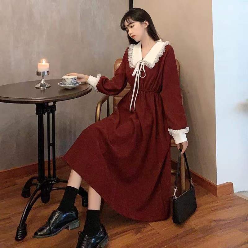 Lolita Dress Long Sleeve Women's Dress French Sister Christmas Dress #1