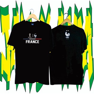 เสื้อยืด พิมพ์ลายทีมชาติฝรั่งเศษ FRANCE World Cup Qatar สไตล์ฝรั่งเศส 2022S-5XL