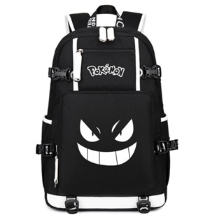 ✾ ✒Pokemon Pokemon Gengar Pokémon Peripherals กระเป๋านักเรียน กระเป๋าเป้ กระเป๋านักเรียน