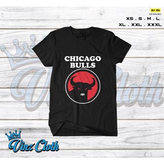 เสื้อยืด พิมพ์ลาย Chicago Bull คุณภาพดี สีแดง