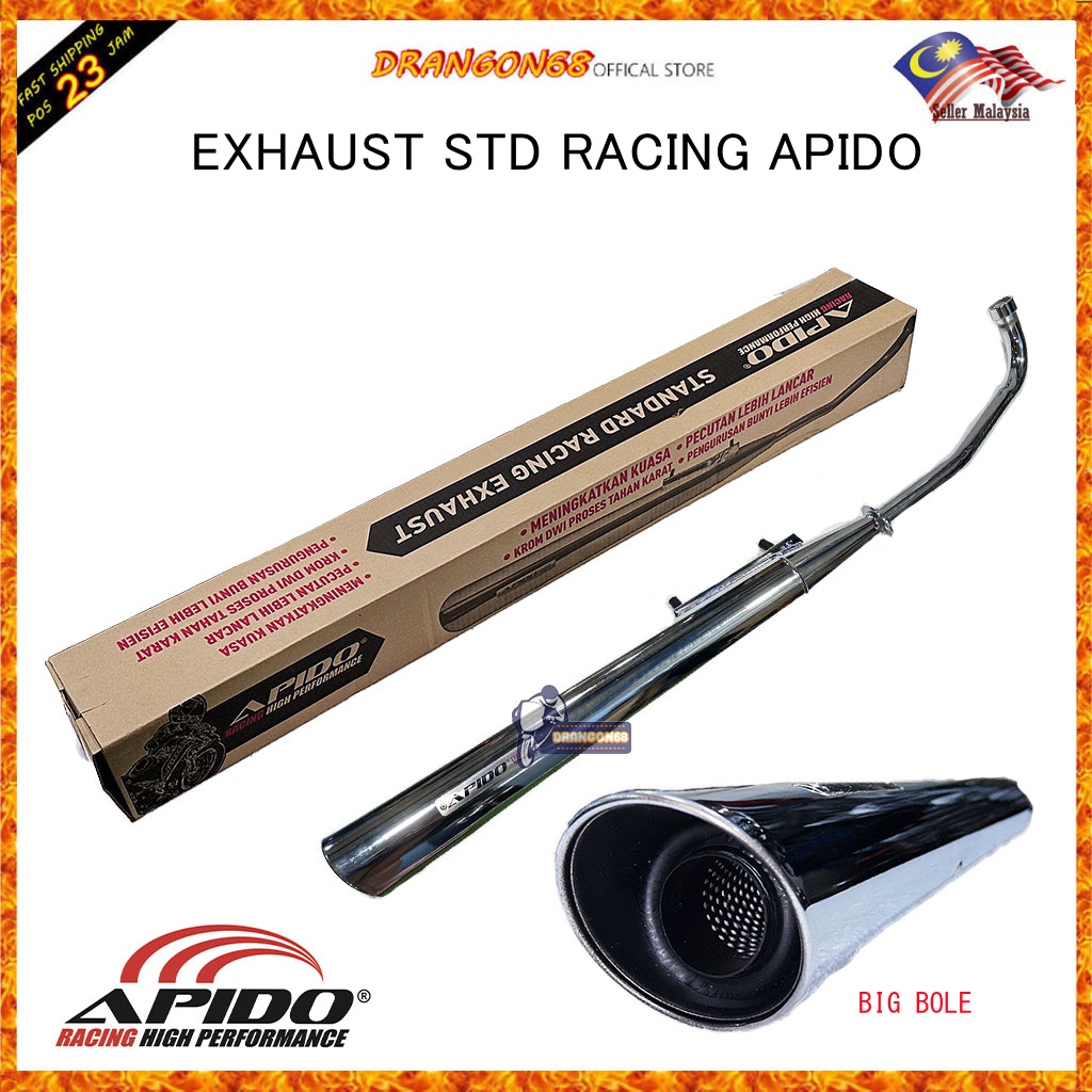 มาตรฐาน RACING EXHAUST APIDO EX5-110/W110-DX/W110-S/W100R/EX5 CLASS/EXH HIGH POWER/WAVE ALPHA /WAVE 
