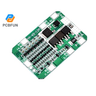 Pcbfun บอร์ดป้องกันที่ชาร์จแบตเตอรี่ 6S 15A 24V PCB BMS สําหรับเซลล์แบตเตอรี่ลิเธียมไอออน 18650