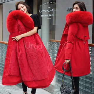 5 สี Coat Winter Fur Long เสื้อโค้ท ยาว เสื้อโค้ทแต่งขนเฟอร์ เสื้อกันหนาว มีซับใน โค้ทยาว ตกแต่งขนเฟอร์ ถอดได้ มีฮู้ด