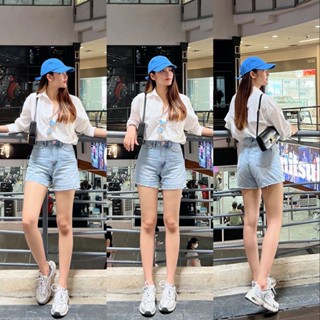 No.7 CODE : N453 BABY BLUE DENIM SHORTS