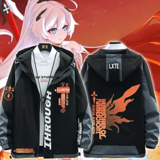 Honkai impact 3 เสื้อแจ็กเก็ตกิน่า คาสลาน่า เปลวไฟ สําหรับผู้ชาย