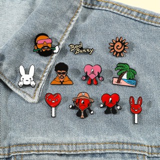 Un Verano Sin Ti Music Album Lapel Pin Cartoon Bad Bunny เข็มกลัด Love Badge ของขวัญสําหรับเพื่อนเสื้อผ้าอุปกรณ์เสริม