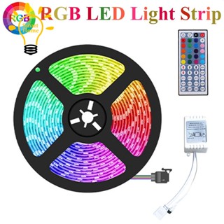 แถบไฟ RGB 3528 LED 300 ดวง ยาว 5 ม. ยืดหยุ่น กันน้ํา พร้อมรีโมต 44 คีย์ สําหรับคริสต์มาส ปีใหม่