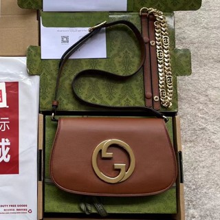 กล่องของขวัญยี่ห้อซีเรียลนัมเบอร์] กระเป๋า Messenger หนังสัตว์คุณภาพสูง Gucci Shoul