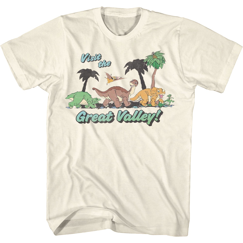 Visit the Great Valley Land Before Time T-Shirt เสื้อยืดชาย เสื้อยืดสไตล์เกาหลี