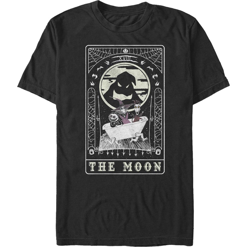 The Moon Nightmare Before Christmas T-Shirt เสื้อคู่ เสื้อยืดไม่ต้องรีด เสื้อ ยืด ผู้ชาย