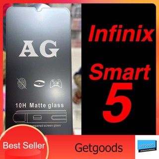 ฟิล์มกระจกด้าน infinix smart5 แถมฟรี!!ฟิล์มหลังเคฟล่า