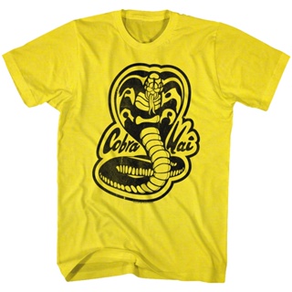 Karate Kid Yellow Cobra Kai Logo T-Shirt เสื้อยืดถูกๆ เสื้อยืดผู้หญิง