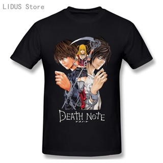 Classic Japan Anime Yagami Misa And Lawliet T Shirt Men Short Sleeved Manga Death Note T-shirt 100% Cotton Regular Fit T