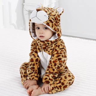 【Leopard】happybabyเสื้อคลุมหลวม ๆ เด็ก romper เสื้อผ้าเด็กฤดูใบไม้ร่วงและฤดูหนาวแขนยาว rompers ทารกแรกเกิด jumpsuit