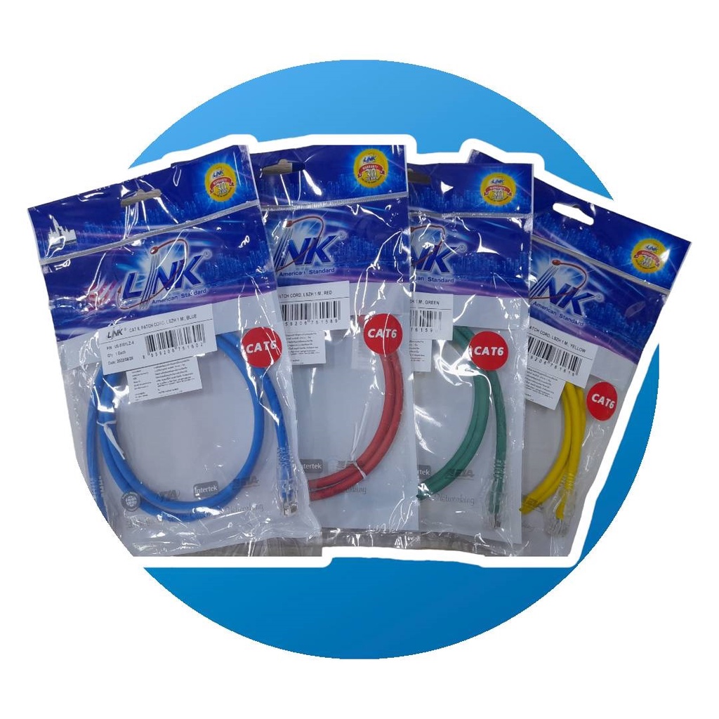 สายแลน CAT6  LINK 1m. UTP Cable Lan Cable Cat 6