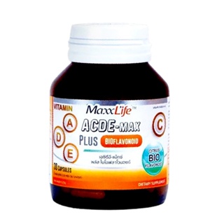 MaxxLife ACDE-Max Plus Bioflavonoid เอซีดีอี-แม็กซ์ พลัส ไบโอฟลาโวนอยด์ เสริมภูมิคุ้มกัน ขนาด 30 แคปซูล 20205