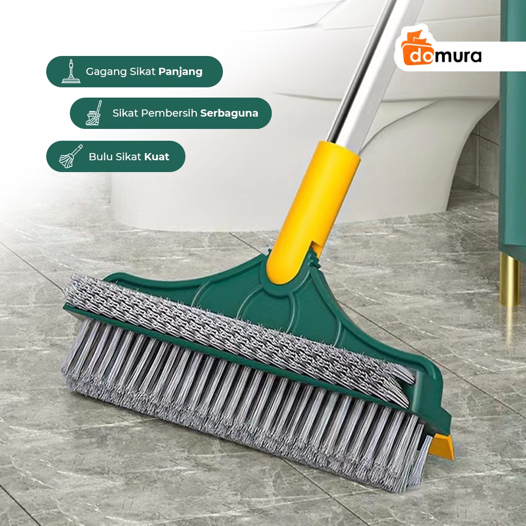 แปรงขัดพื้นห้องน้ํา 3 ใน 1 พร้อมที่ปัดน้ําฝน แปรงมัลติฟังก์ชั่นด้ามยาว