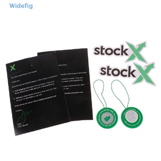 Widefig 1 ชุด เหนี่ยวนํา Stockx แท็ก สีเขียว วงกลม แท็ก Rcode สติกเกอร์ รองเท้า หัวเข็มขัด ตรวจสอบสินค้า ดี