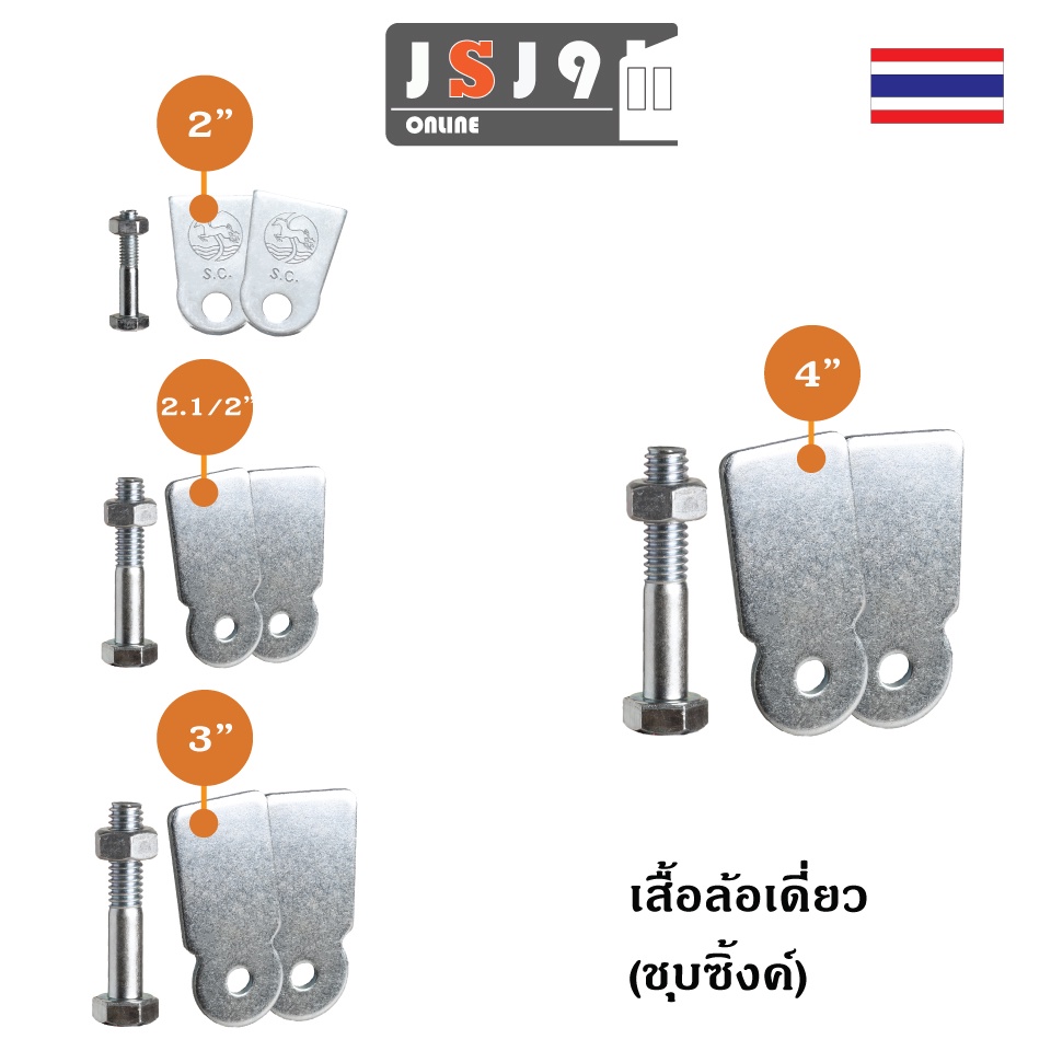 เสื้อล้อเดี่ยว ฝาปะกบล้อเดี่ยว พร้อม สกรูน็อตเกลียวครึ่ง /1ชุดเสื้อ2ชิ้นสกรู1ชิ้น