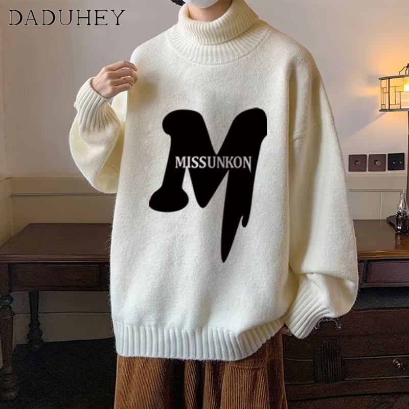 DaDuHey Men's Autumn and Winter Korean Style Trendy Thick Sweater Ins Fashionable All-Match Loose Sweater #2