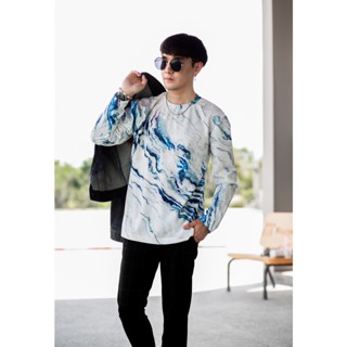 เสื้อแขนยาวลายหินอ่อน(สีคลาวด์): Cloud Marble Sweater (Long-Sleeve)