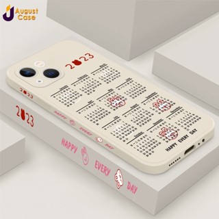 เคสโทรศัพท์มือถือนิ่ม ลายปฏิทินปีใหม่ 2023 มีลายด้านข้าง สําหรับ VIVO Y12 Y15 Y17 Y12S Y20 Y20S VIVO Y91C Y1S Y21 Y33S Y21S VIVO Y15S Y15A Y30 Y50 Y85 V9 Y83 Y12A Y20i U10
