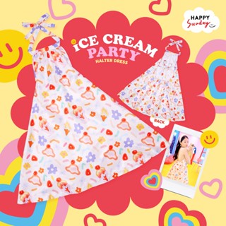 ICE CREAM PARTY Halter Dress | ชุดเดรสผูกคอพิมพ์ลาย