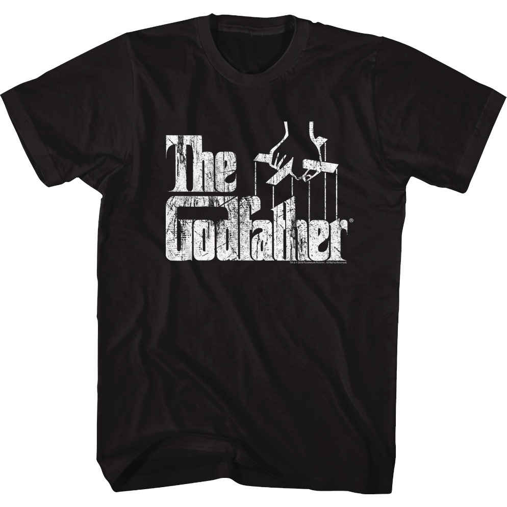 Distressed The Godfather T-Shirt เสื้อยืดสีขาว เสื้อยืดคอกลม