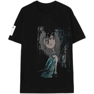 เสื้อยืดคอกลม แขนสั้น ผ้าฝ้ายแท้ พิมพ์ลายใยแมงมุม yohji yohji yamamoto Junji Ito ทรงหลวม สวมใส่สบาย แฟชั่นสําหรับผู้ชาย