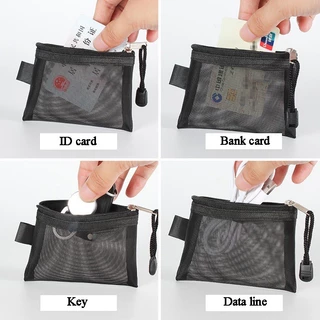Specialthing กระเป๋าใส่เหรียญ กระเป๋าใส่บัตร ตาข่าย กระเป๋าอเนกประสงค์ ใส่หูฟัง บัตร เหรียญ สิ่งของเล็กๆ ราคาย่อมเยาว์