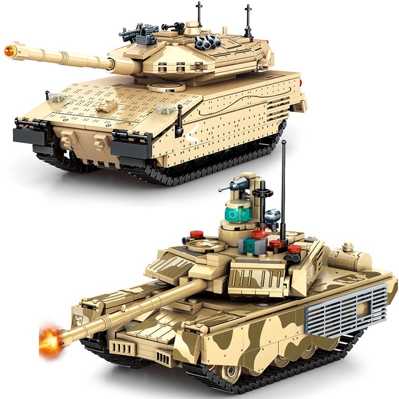 LEGO WW2ทหารถังเสือเยอรมัน Panzer รัสเซีย T90S BMPT MERKAVA 4 US Bradley รถ Marder ชุดบล็อกตัวต่อกอง