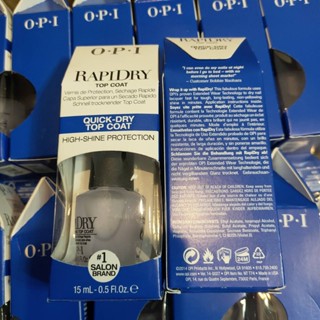 OPI - RapiDry Top coat 15ml ป็น quick dry top coat ที่ทำให้สีทาเล็บแห้งไวกว่าเดิม สีคงทนกว่าเดิม แท้ 100%
