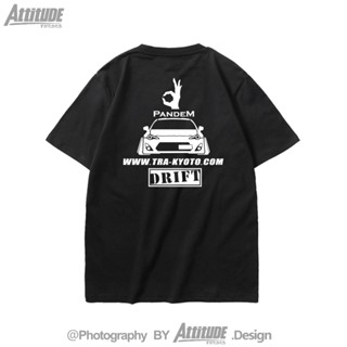 Attitude JDM เสื้อยืดแขนสั้น คอกลม ผ้าฝ้าย พิมพ์ลายจรวด กระต่าย 86BRZ ทรงหลวม สวมใส่สบาย แฟชั่นสําหรับสุภาพสตรี