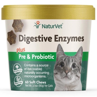 [60 เม็ด] CAT Digestive Enzymes อาหารเสริมแมว ปรับสมดุลลำไส้ บำรุงกระเพาะ เสริมระบบขับถ่ายเป็นปกติ