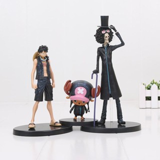 ตุ๊กตา ฟิกเกอร์ Anime One Piece Luffy Usopp Chopper Brook PVC ขนาด 16 ซม.