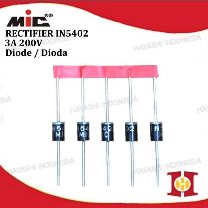 ไดโอดวงจรเรียงกระแส DIP MIC IN5402 1N5402 1N IN 5402 3A 200V