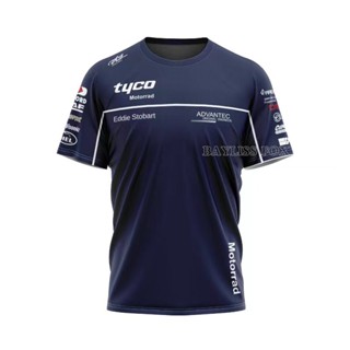 เสื้อยืดแขนสั้น แบบแห้งเร็ว ลายรถจักรยานยนต์ BMW Motorrad Motorsport TAS Racing Tyco แฟชั่นฤดูร้อน สําหรับผู้ชาย