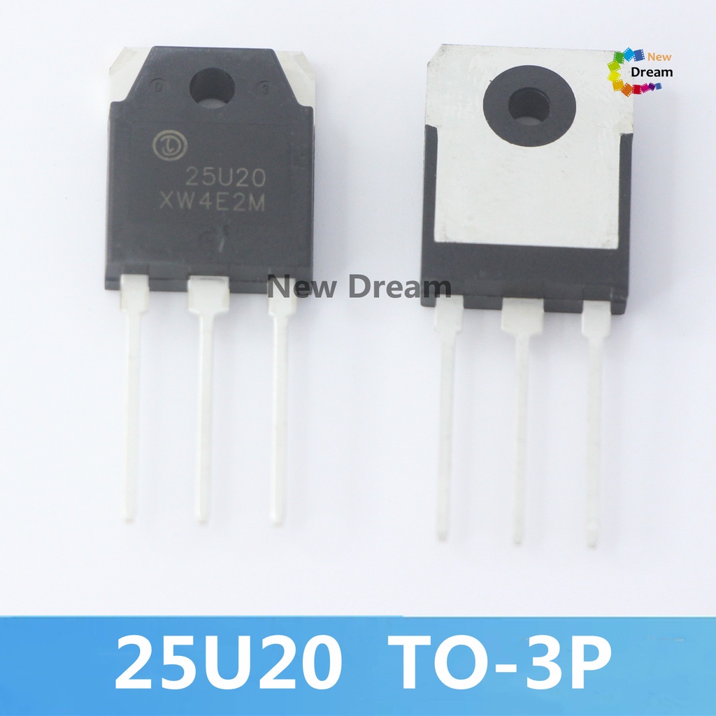 5pcs 25U20 TO-3P SFR25U20PN SFR25U20PNA Fast Recovery ทรานซิสเตอร์สําหรับอินเวอร์เตอร์เครื่องเชื่อมส