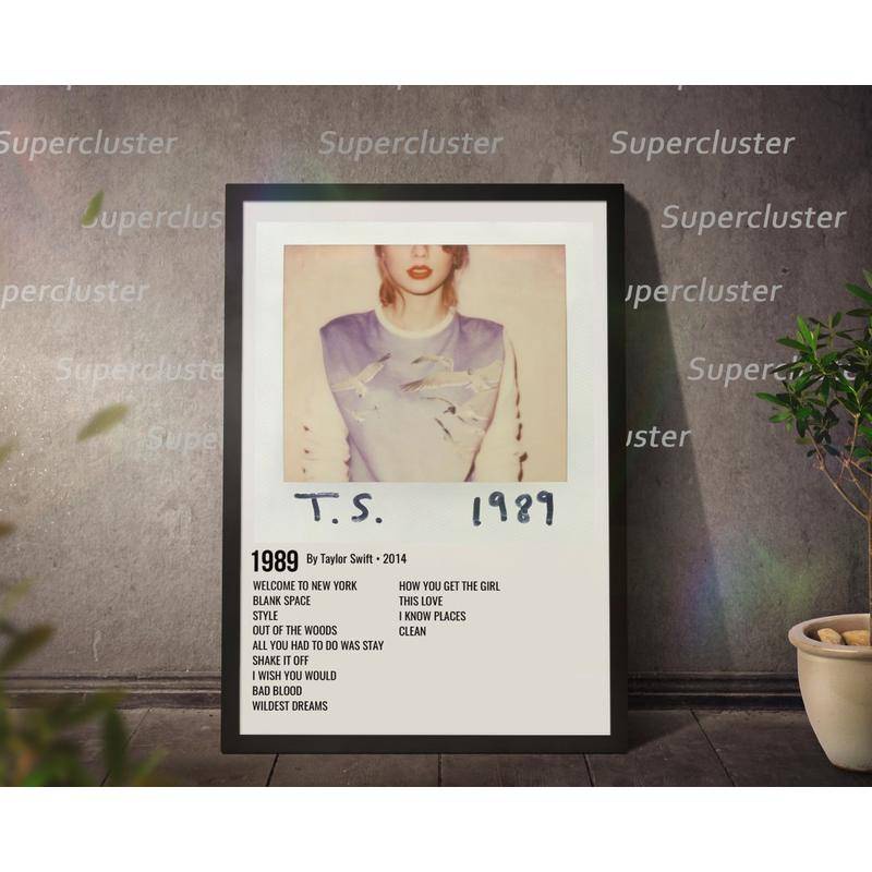 Taylor Swift อัลบั้มปกเพลง และภาพวาดผ้าใบ สไตล์มินิมอล รูปที่ 5