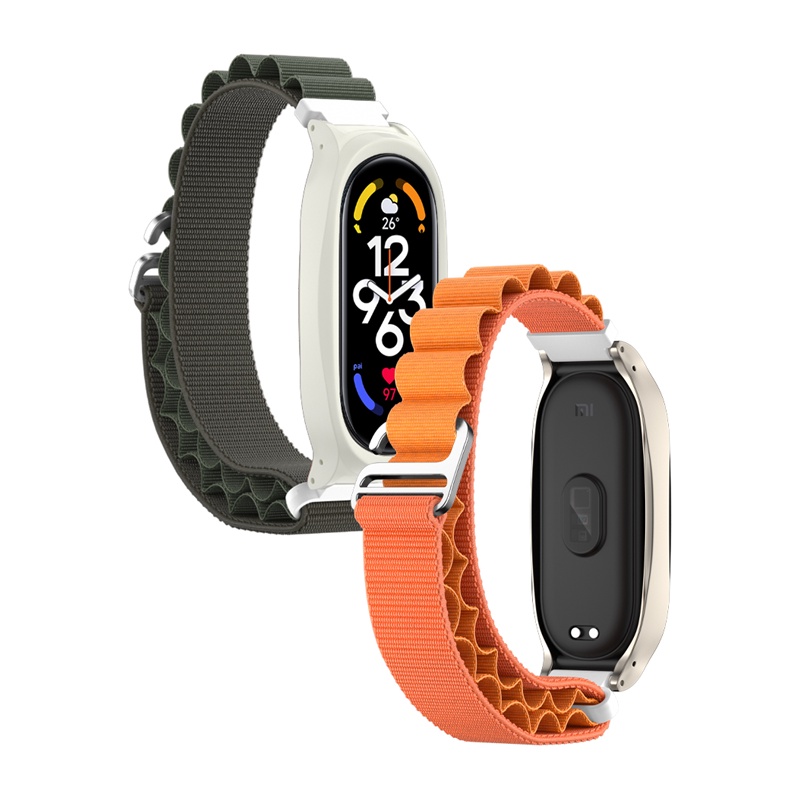 สายนาฬิกาไนลอน Mi Band 3 4 5 6 7 8 9 10 สายนาฬิกาไนลอน
