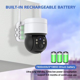 2MP PTZ WiFi Solar Camera Wireless Outdoor Built-in Battery PIR Human Detection Color Night Vision Surveillance Camera