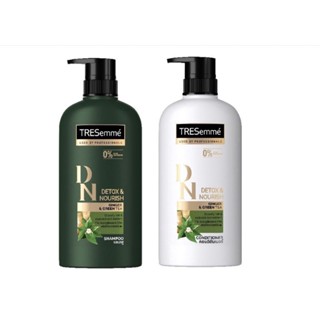 TRESemme เทรซาเม่ แชมพู + ครีมนวดผม ขนาด 400 - 450 มล. สีเขียวบำรุงผม ทำความสะอาดสะอาดอย่างล้ำลึก