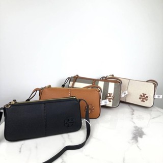 กระเป๋าสะพาย TORY BURCH เปิด - ปิดกระเป๋าด้วยซิป - multi and white color