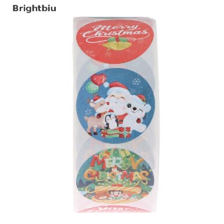 [Brightbiu] 500 ชิ้น / ม้วน 8 ชนิด Xmas ของขวัญป้ายชื่อสติกเกอร์กาวซีลของขวัญ [th]
